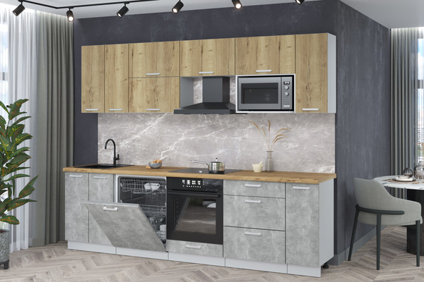 Кухонный гарнитур Интерлиния Мила Лайт 2.7-ПМ2