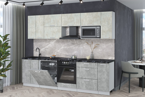 Кухонный гарнитур Интерлиния Мила Лайт 2.7-ПМ2