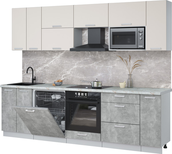 Кухонный гарнитур Интерлиния Мила Лайт 2.7-ПМ2 - фото