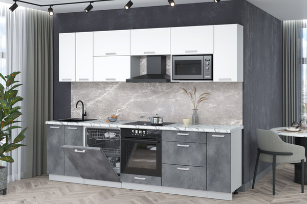 Кухонный гарнитур Интерлиния Мила Лайт 2.7-ПМ2