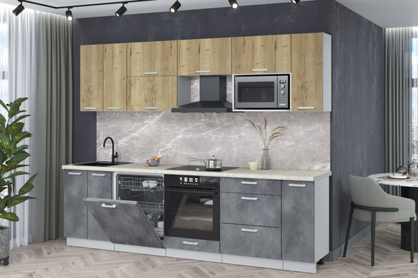 Кухонный гарнитур Интерлиния Мила Лайт 2.7-ПМ2