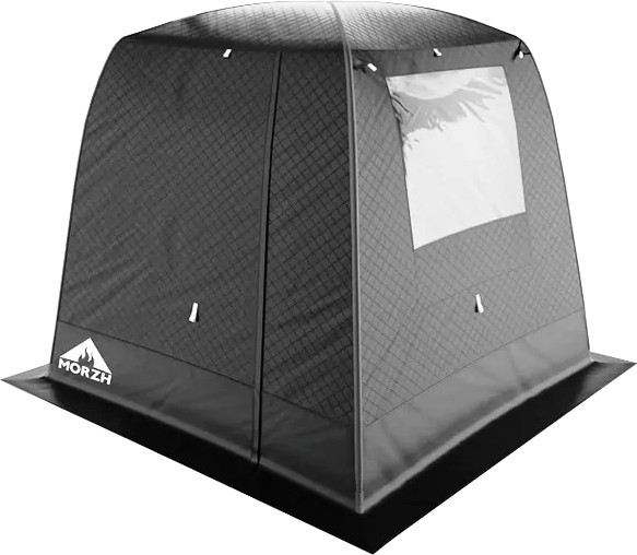 Палатка-баня MORZH 1 окно с полом и печью (черный)