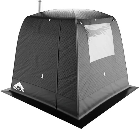 Палатка-баня MORZH 1 окно с полом и печью (черный)