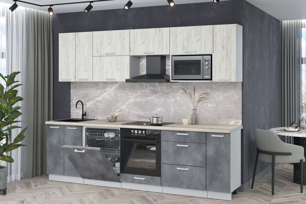 Кухонный гарнитур Интерлиния Мила Лайт 2.7-ПМ2