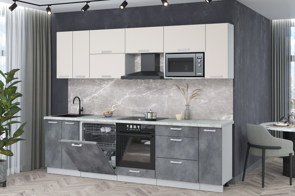 Кухонный гарнитур Интерлиния Мила Лайт 2.7-ПМ2