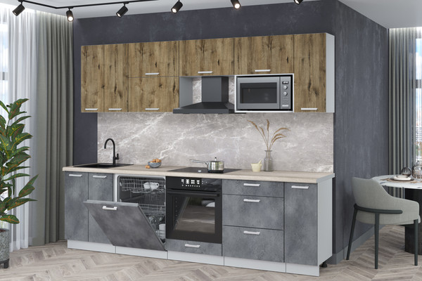 Кухонный гарнитур Интерлиния Мила Лайт 2.7-ПМ2