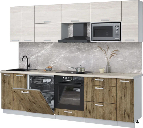 Кухонный гарнитур Интерлиния Мила Лайт 2.7-ПМ2 - фото