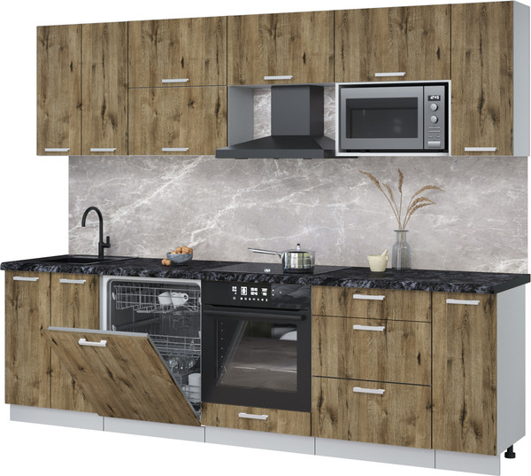 Кухонный гарнитур Интерлиния Мила Лайт 2.7-ПМ2 - фото