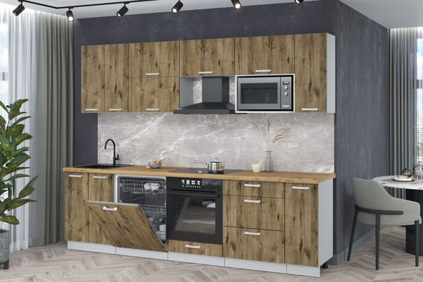 Кухонный гарнитур Интерлиния Мила Лайт 2.7-ПМ2 - фото