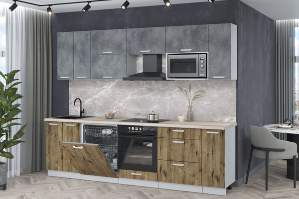 Кухонный гарнитур Интерлиния Мила Лайт 2.7-ПМ2