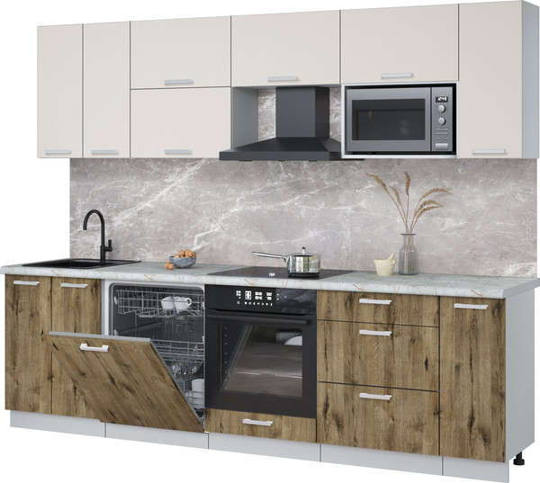 Кухонный гарнитур Интерлиния Мила Лайт 2.7-ПМ2 - фото