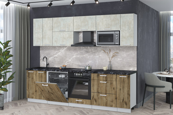 Кухонный гарнитур Интерлиния Мила Лайт 2.7-ПМ2