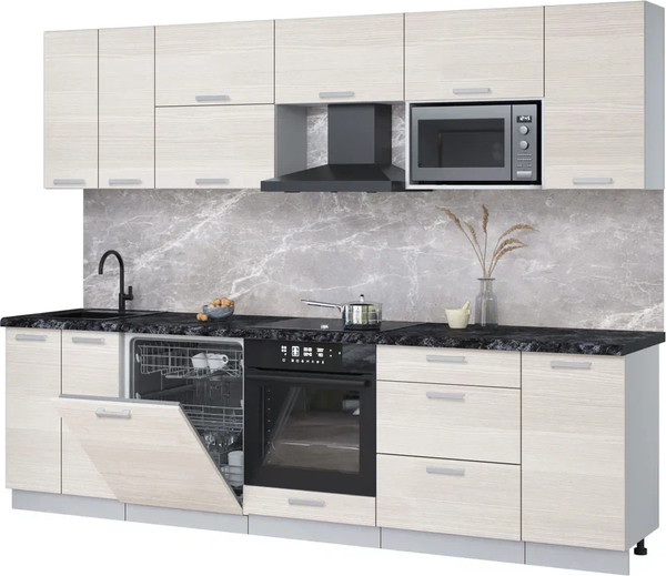 Кухонный гарнитур Интерлиния Мила Лайт 2.8-ПМ2 - фото