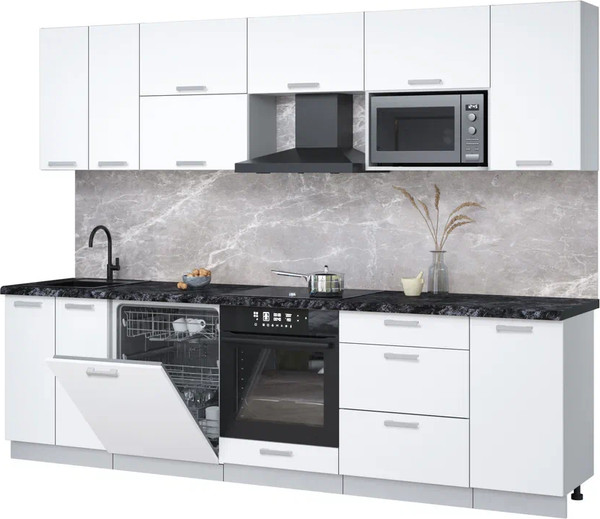 Кухонный гарнитур Интерлиния Мила Лайт 2.8-ПМ2 - фото