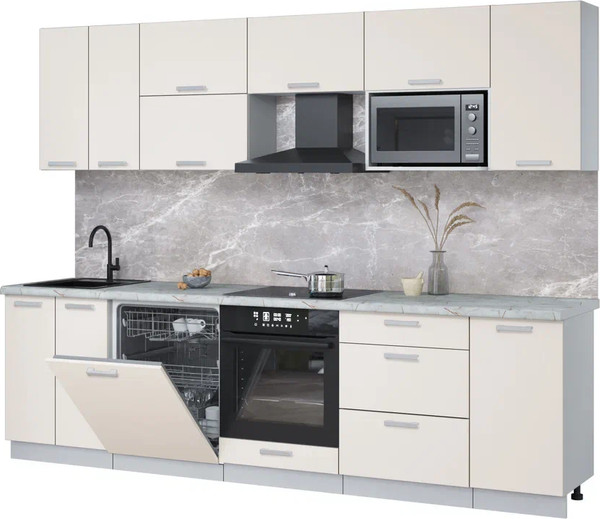 Кухонный гарнитур Интерлиния Мила Лайт 2.8-ПМ2 - фото