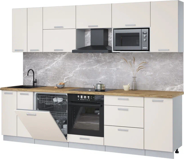 Кухонный гарнитур Интерлиния Мила Лайт 2.8-ПМ2 - фото