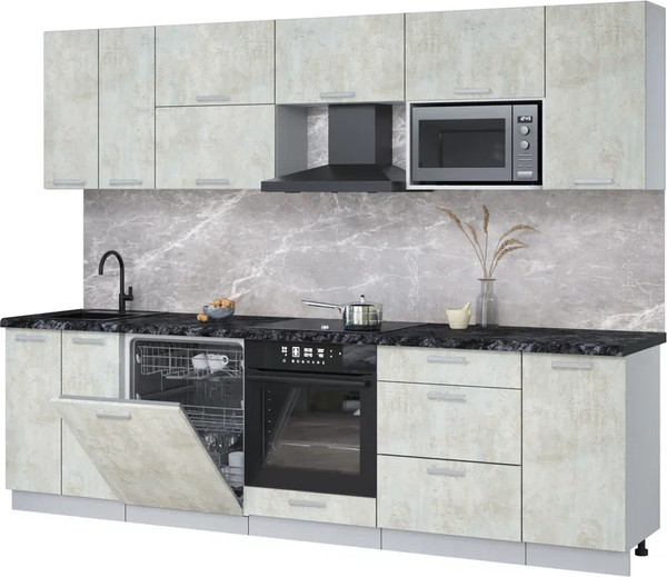 Кухонный гарнитур Интерлиния Мила Лайт 2.8-ПМ2 - фото