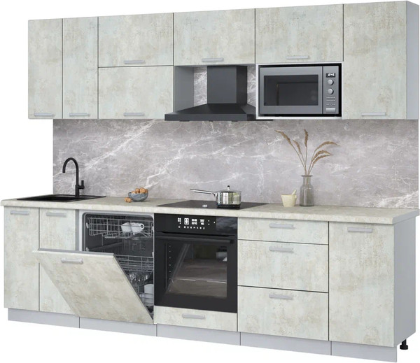 Кухонный гарнитур Интерлиния Мила Лайт 2.8-ПМ2 - фото