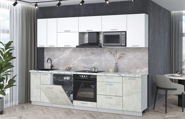 Кухонный гарнитур Интерлиния Мила Лайт 2.8-ПМ2