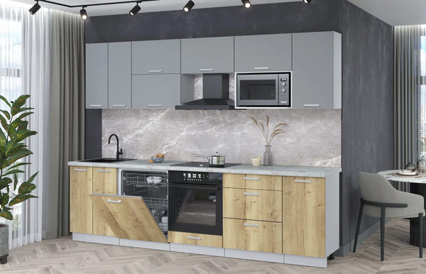 Кухонный гарнитур Интерлиния Мила Лайт 2.8-ПМ2