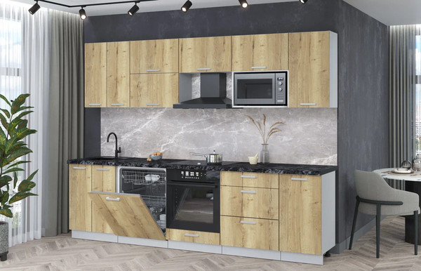 Кухонный гарнитур Интерлиния Мила Лайт 2.8-ПМ2