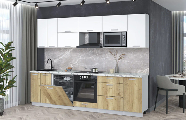 Кухонный гарнитур Интерлиния Мила Лайт 2.8-ПМ2