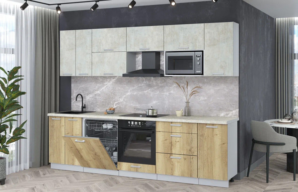 Кухонный гарнитур Интерлиния Мила Лайт 2.8-ПМ2