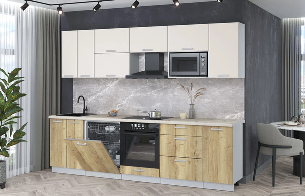 Кухонный гарнитур Интерлиния Мила Лайт 2.8-ПМ2