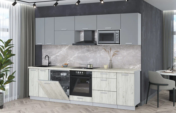 Кухонный гарнитур Интерлиния Мила Лайт 2.8-ПМ2