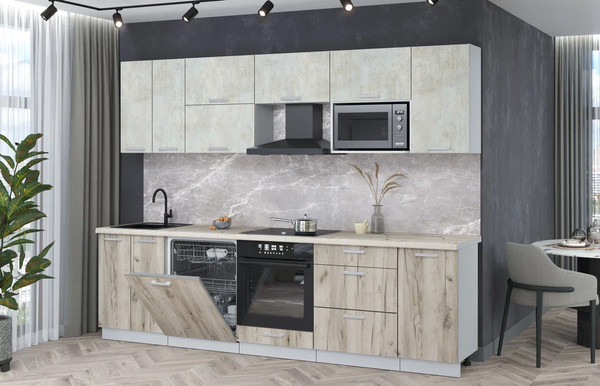 Кухонный гарнитур Интерлиния Мила Лайт 2.8-ПМ2