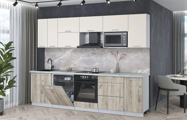 Кухонный гарнитур Интерлиния Мила Лайт 2.8-ПМ2