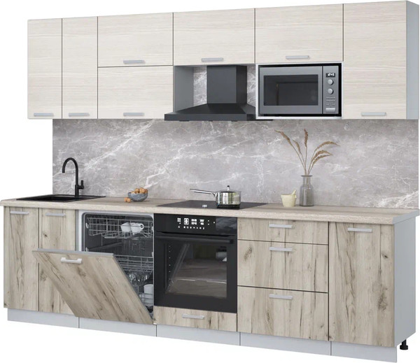 Кухонный гарнитур Интерлиния Мила Лайт 2.8-ПМ2 - фото