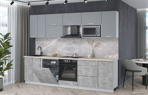 Кухонный гарнитур Интерлиния Мила Лайт 2.8-ПМ2