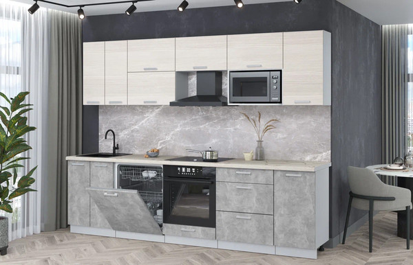 Кухонный гарнитур Интерлиния Мила Лайт 2.8-ПМ2