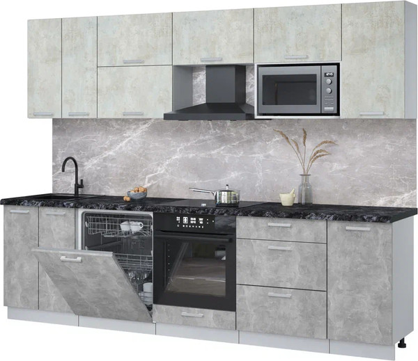 Кухонный гарнитур Интерлиния Мила Лайт 2.8-ПМ2 - фото