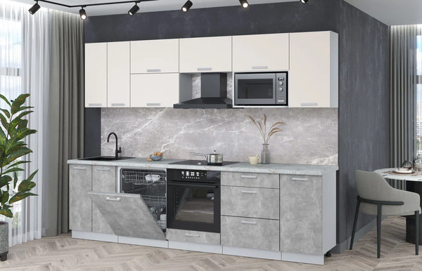 Кухонный гарнитур Интерлиния Мила Лайт 2.8-ПМ2