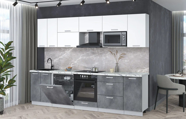 Кухонный гарнитур Интерлиния Мила Лайт 2.8-ПМ2