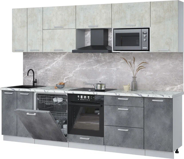 Кухонный гарнитур Интерлиния Мила Лайт 2.8-ПМ2 - фото