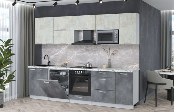 Кухонный гарнитур Интерлиния Мила Лайт 2.8-ПМ2