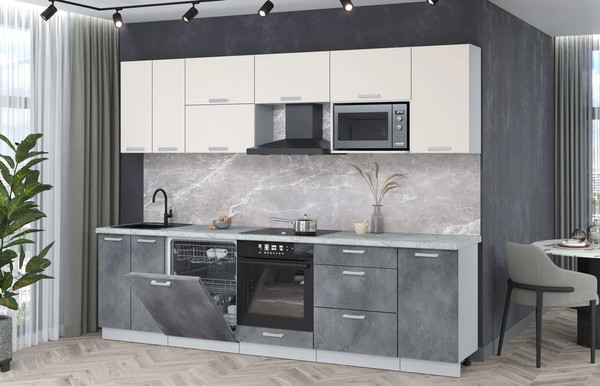 Кухонный гарнитур Интерлиния Мила Лайт 2.8-ПМ2