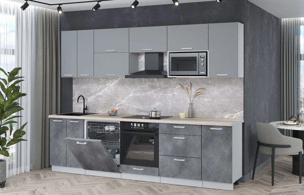 Кухонный гарнитур Интерлиния Мила Лайт 2.8-ПМ2