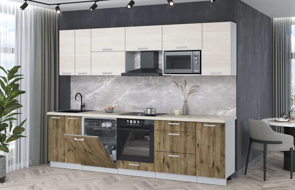 Кухонный гарнитур Интерлиния Мила Лайт 2.8-ПМ2