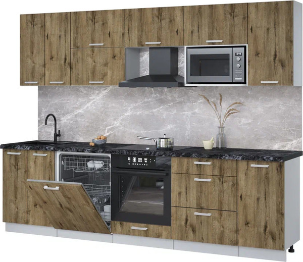 Кухонный гарнитур Интерлиния Мила Лайт 2.8-ПМ2 - фото