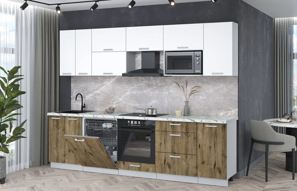 Кухонный гарнитур Интерлиния Мила Лайт 2.8-ПМ2