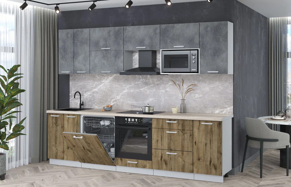 Кухонный гарнитур Интерлиния Мила Лайт 2.8-ПМ2