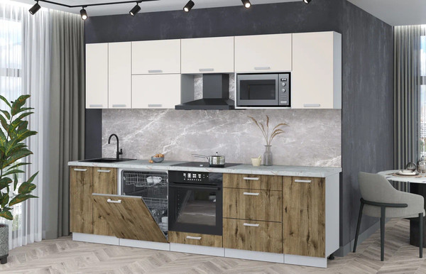 Кухонный гарнитур Интерлиния Мила Лайт 2.8-ПМ2