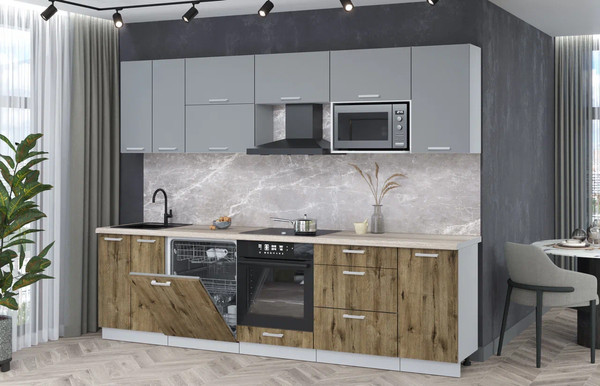 Кухонный гарнитур Интерлиния Мила Лайт 2.8-ПМ2