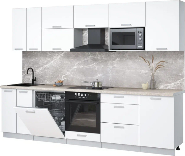 Кухонный гарнитур Интерлиния Мила Лайт 2.9-ПМ2 - фото