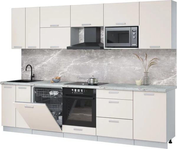 Кухонный гарнитур Интерлиния Мила Лайт 2.9-ПМ2 - фото