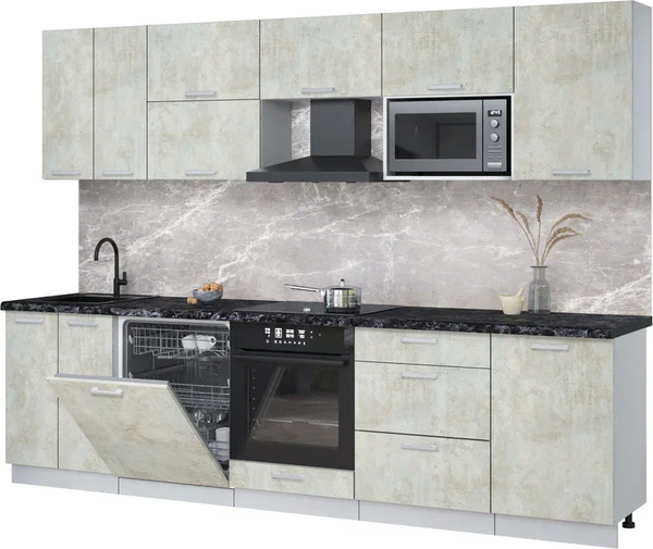 Кухонный гарнитур Интерлиния Мила Лайт 2.9-ПМ2 - фото